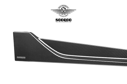 BMW X3 M50i/30i xDrive G45 2025-ON with Aftermarket Parts - Side Skirts Dry Pre-preg Carbon Fiber from SOOQOO USA