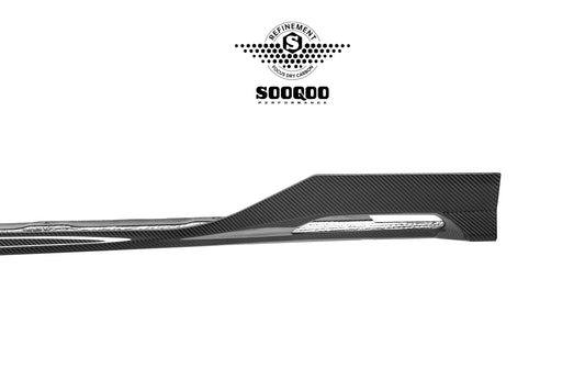 BMW X3 M50i/30i xDrive G45 2025-ON with Aftermarket Parts - Side Skirts Dry Pre-preg Carbon Fiber from SOOQOO USA