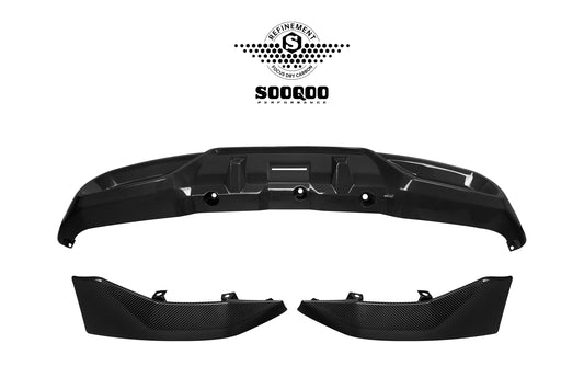 BMW X3 M50i/30i xDrive G45 2025-ON with Aftermarket Parts - V1 Style Rear Diffuser Dry Pre-preg Carbon Fiber from SOOQOO USA