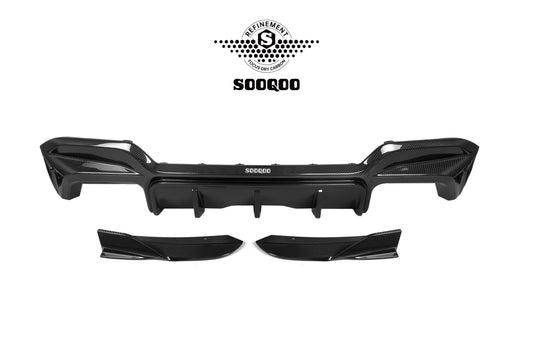 BMW X3M X3MC F97 LCI 2022 2023 2024 with Aftermarket?Parts - Rear Canards?Carbon Fiber from SOOQOO USA