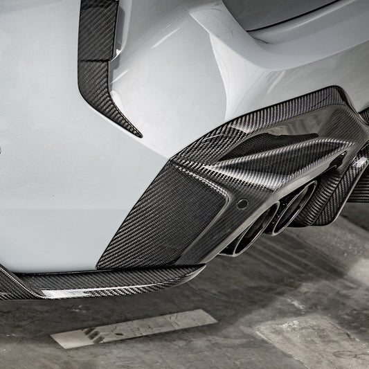 BMW X3M X3MC F97 LCI 2022 2023 2024 with Aftermarket?Parts - Rear Canards?Carbon Fiber from SOOQOO USA