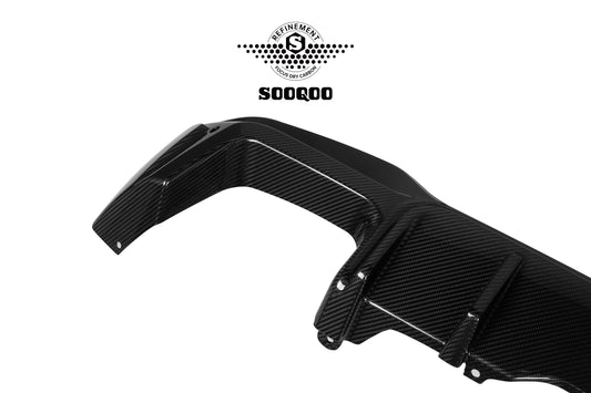 BMW X3M X3MC F97 LCI 2022 2023 2024 with Aftermarket?Parts - Rear Canards?Carbon Fiber from SOOQOO USA