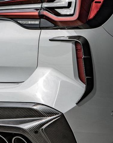 BMW X3M X3MC F97 LCI 2022 2023 2024 with Aftermarket?Parts - Rear Canards?Carbon Fiber from SOOQOO USA