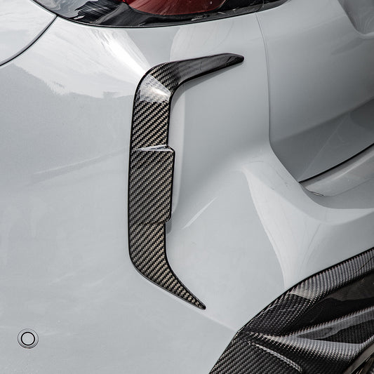 BMW X3M X3MC F97 LCI 2022 2023 2024 with Aftermarket?Parts - Rear Canards?Carbon Fiber from SOOQOO USA