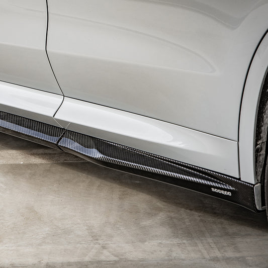 BMW X3M X3MC F97 LCI 2022-ON &?IX3 BEV G08 LCI 2022-ON with Aftermarket Parts - Side Skirts Pre-preg Carbon Fiber from SOOQOO USA