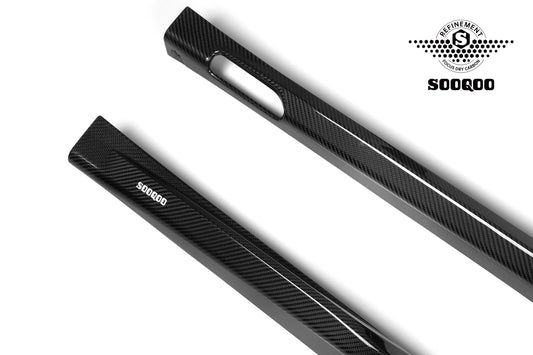 BMW X3M X3MC F97 LCI 2022-ON &?IX3 BEV G08 LCI 2022-ON with Aftermarket Parts - Side Skirts Pre-preg Carbon Fiber from SOOQOO USA