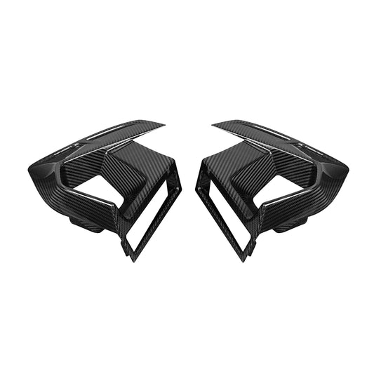 BMW X3M X3MC F97 LCI 2022 2023 2024 & X4M X4MC F98 LCI 2022 2023 2024 with Aftermarket Parts - Front Bumper Intake Vents Set Carbon Fiber from SOOQOO USA