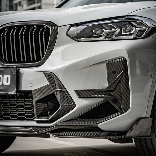 BMW X3M X3MC F97 LCI 2022 2023 2024 & X4M X4MC F98 LCI 2022 2023 2024 with Aftermarket Parts - Front Lip?Carbon Fiber from SOOQOO USA