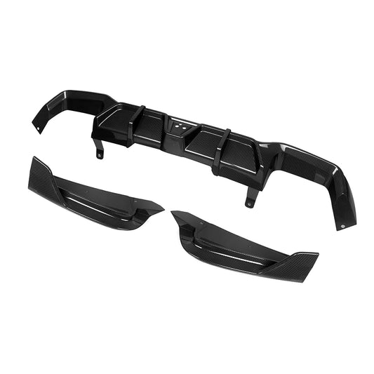 BMW X4M X4MC F98 LCI 2022-ON with Aftermarket Parts - Rear Diffuser Carbon Fiber from SOOQOO USA
