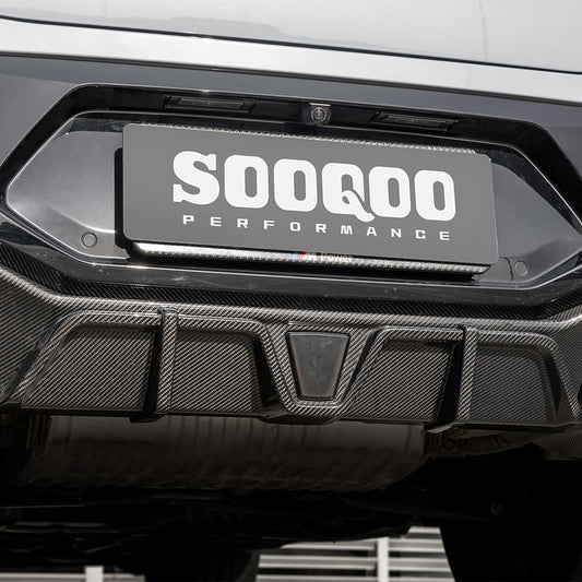 BMW X4M X4MC F98 LCI 2022-ON with Aftermarket Parts - With Light Rear Diffuser Carbon Fiber from SOOQOO USA