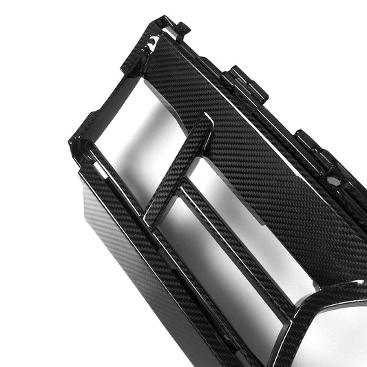 BMW X5 M60i s/x Drive 40i xDrive 50e G05 LCI 2024-ON with Aftermarket Parts - Front Bumper Center Intake Vent Valences Trim?Carbon Fiber from SOOQOO USA