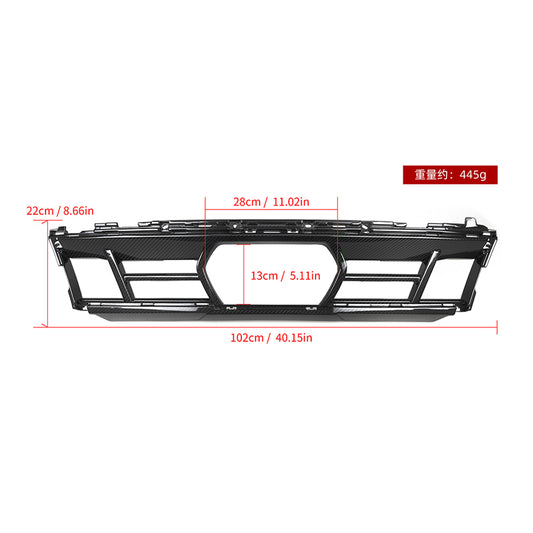 BMW X5 M60i s/x Drive 40i xDrive 50e G05 LCI 2024-ON with Aftermarket Parts - Front Bumper Center Intake Vent Valences Trim?Carbon Fiber from SOOQOO USA