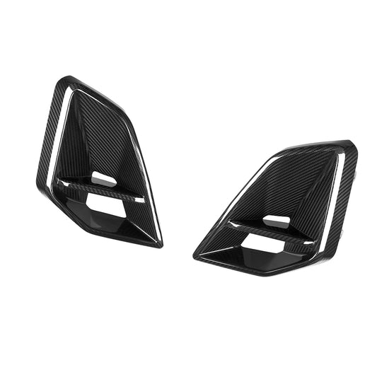 BMW X5 M60i s/x Drive 40i xDrive 50e G05 LCI 2024-ON with Aftermarket Parts - Front Bumper Vent Valences Trim?Carbon Fiber from SOOQOO USA
