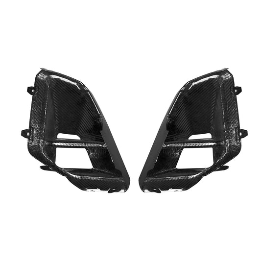 BMW X5 M60i s/x Drive 40i xDrive 50e G05 LCI 2024-ON with Aftermarket Parts - Front Bumper Vent Valences Trim?Carbon Fiber from SOOQOO USA