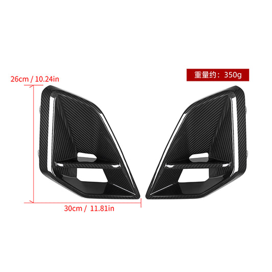 BMW X5 M60i s/x Drive 40i xDrive 50e G05 LCI 2024-ON with Aftermarket Parts - Front Bumper Vent Valences Trim?Carbon Fiber from SOOQOO USA