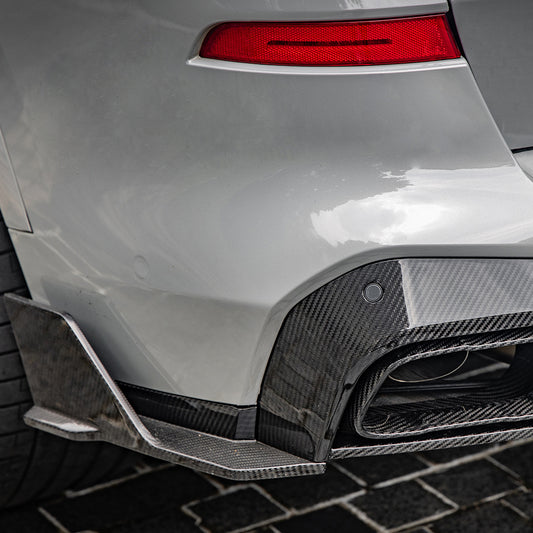 BMW X5 M60i s/x Drive 40i xDrive 50e G05 (Fits Both Pre-LCI & LCI) 2019 2020 2021 2022 2023 2024 with Aftermarket Parts - Rear Diffuser & Canards & Exhaust Tips Carbon Fiber from?SOOQOO USA