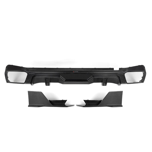 BMW X5 M60i s/x Drive 40i xDrive 50e G05 (Fits Both Pre-LCI & LCI) 2019 2020 2021 2022 2023 2024 with Aftermarket Parts - Rear Diffuser & Canards & Exhaust Tips Carbon Fiber from?SOOQOO USA