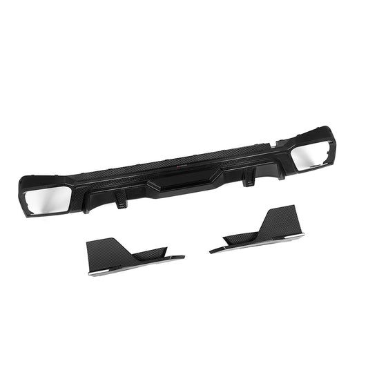 BMW X5 M60i s/x Drive 40i xDrive 50e G05 (Fits Both Pre-LCI & LCI) 2019 2020 2021 2022 2023 2024 with Aftermarket Parts - Rear Diffuser & Canards & Exhaust Tips Carbon Fiber from?SOOQOO USA