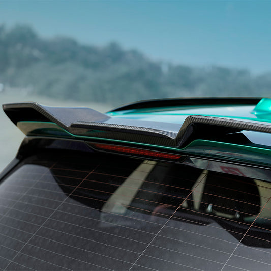 BMW X5M X5MC F95 LCI 2024-ON with Aftermarket Parts - Rear Roof Spoiler?Carbon Fiber from SOOQOO USA