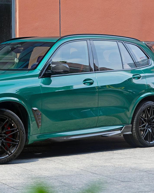 BMW X5M X5MC F95 LCI 2024-ON with Aftermarket Parts - Side Skirts?Carbon Fiber from SOOQOO USA
