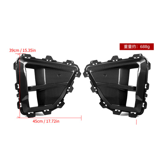 BMW X5M X5MC F95 LCI 2024-ON & X6M X6MC F96 LCI 2024-ON with Aftermarket Parts - Front Bumper Intake Vents?Carbon Fiber from SOOQOO USA