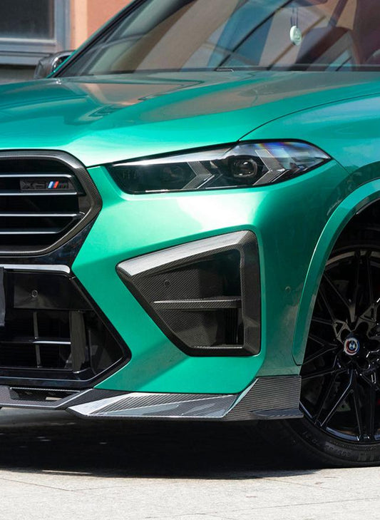 BMW X5M X5MC F95 LCI 2024-ON & X6M X6MC F96 LCI 2024-ON with Aftermarket Parts - Front Bumper Intake Vents?Carbon Fiber from SOOQOO USA