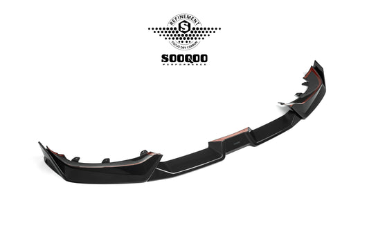 BMW X6 M60I xDrive40i (with M-Package) G06 Pre-LCI 2020 2021 2022 2023 with Aftermarket Parts - Front Lip Dry Pre-preg Carbon Fiber from SOOQOO USA
