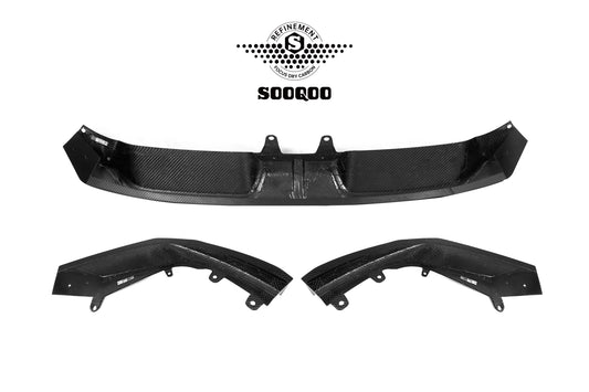 BMW X6M X6MC F96 LCI 2024-ON with Aftermarket Parts - Front Lip Dry Pre-preg Carbon Fiber from SOOQOO USA
