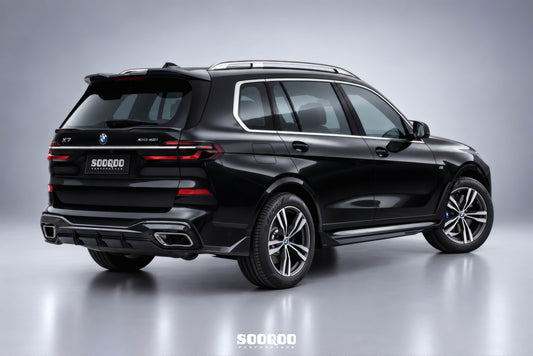 BMW X7 M60i M50i xDrive50i xDrive40i G07 (Both Fits Pre-LCI & LCI) 2019-ON with Aftermarket Parts - Rear Lip Spoiler Dry Pre-preg Carbon Fiber from SOOQOO USA