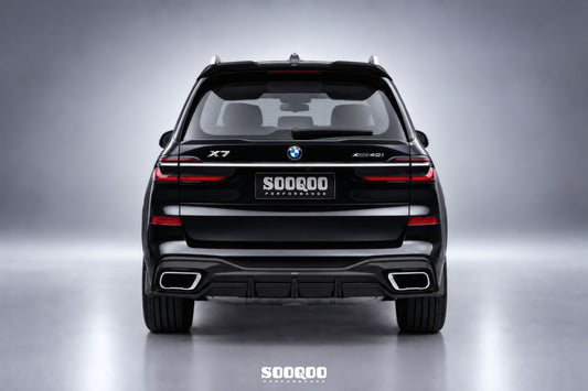 BMW X7 M60i M50i xDrive50i xDrive40i G07 (Both Fits Pre-LCI & LCI) 2019-ON with Aftermarket Parts - Rear Lip Spoiler Dry Pre-preg Carbon Fiber from SOOQOO USA