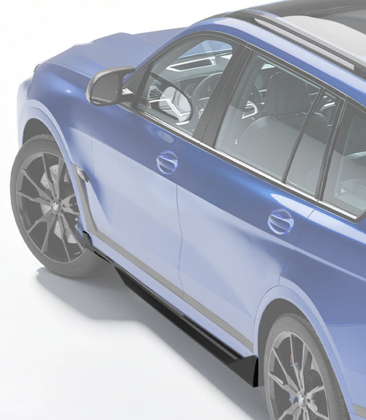 BMW X7 xDrive40i M60i ALPINA XB7 LCI G07 2023-ON with Aftermarket Parts - Side Skirts Dry Pre-preg Carbon Fiber from SOOQOO USA