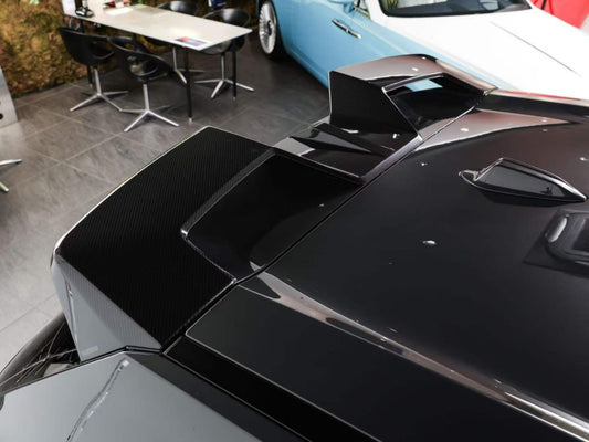 BMW XM G09 2023-ON with Aftermarket Parts - Rear Roof Spoiler Dry Pre-preg Carbon Fiber from SOOQOO USA