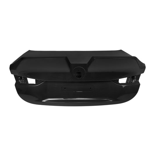BMW M4 G82 2021-ON & 4 Series G22 430i M440i 2020-ON with Aftermarket Parts - V1 Rear Trunk Dry Pre-preg Carbon Fiber from SOOQOO USA