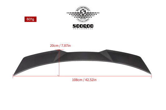 Mercedes Benz CLE-Class AMG CLE 53 / 450 / 300 C236 2024-ON with Aftermarket Parts - Rear Roof Spoiler Dry Pre-preg Carbon Fiber from SOOQOO USA