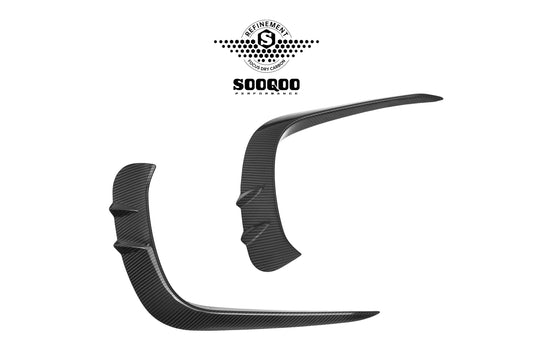 Mercedes Benz CLE-Class AMG CLE 53 C236 A236 2024-ON with Aftermarket Parts - Front Canards Dry Pre-preg Carbon Fiber from SOOQOO USA