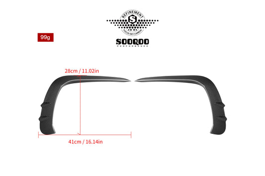 Mercedes Benz CLE-Class AMG CLE 53 C236 A236 2024-ON with Aftermarket Parts - Front Canards Dry Pre-preg Carbon Fiber from SOOQOO USA