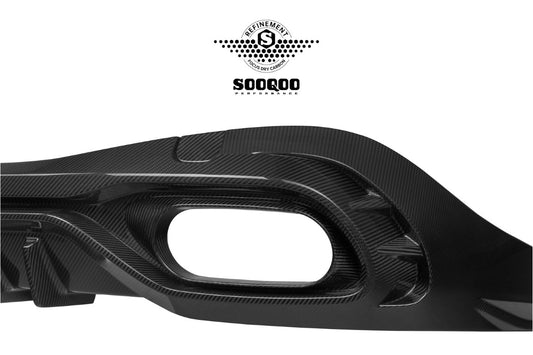 Mercedes Benz CLE-Class AMG CLE 53 / 450 / 300 C236 A236 2024-ON with Aftermarket Parts - With Light Rear Diffuser Dry Pre-preg Carbon Fiber from SOOQOO USA