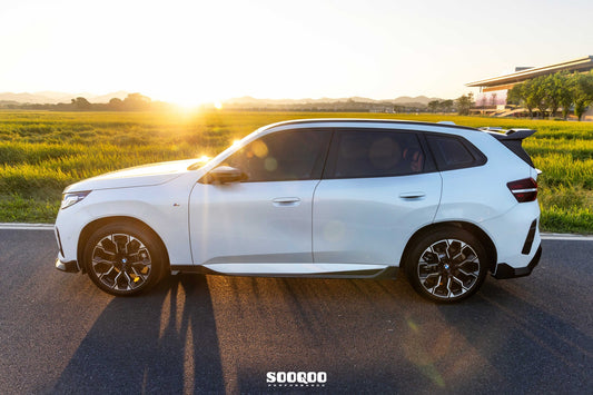 BMW X3 M50i/30i xDrive G45 2025-ON with Aftermarket Parts - Side Skirts Dry Pre-preg Carbon Fiber from SOOQOO USA