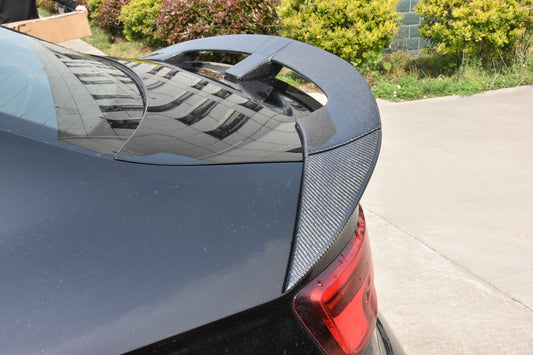 Audi RS3 S3 A3 8V/8V.5 2014 2015 2016 2017 2018 2019 2020 with Aftermarket Parts - Rear Lip Spoiler Carbon Fiber / FRP from SPECTER PLUS