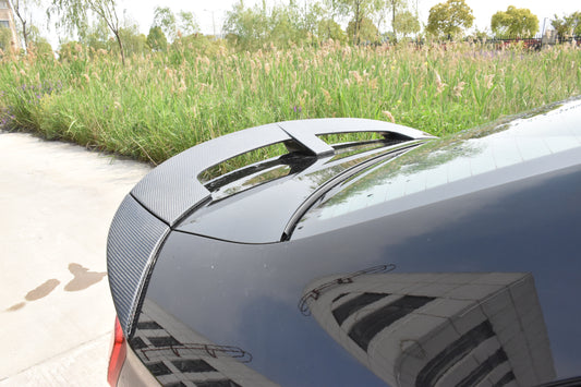 Audi RS3 S3 A3 8V/8V.5 2014 2015 2016 2017 2018 2019 2020 with Aftermarket Parts - Rear Lip Spoiler Carbon Fiber / FRP from SPECTER PLUS