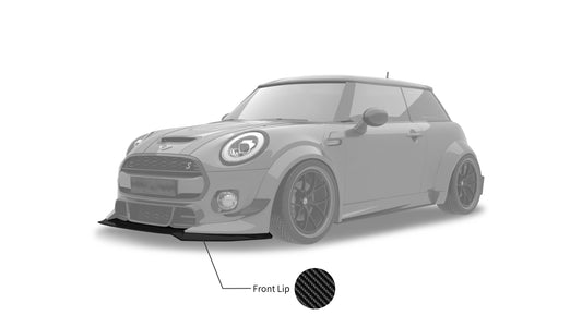MINI Cooper JCW (John Cooper Works) Base S F56 LCI 2022-ON with Aftermarket Parts - Front Lip Carbon Fiber / FRP from SPECTER PLUS