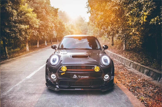 MINI Cooper JCW (John Cooper Works) Base S F56 LCI 2022-ON with Aftermarket Parts - Front Lip Carbon Fiber / FRP from SPECTER PLUS