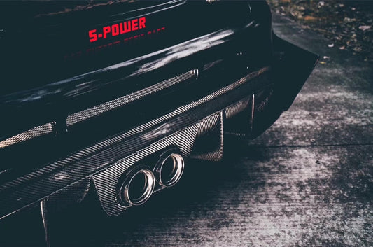 MINI Cooper JCW (John Cooper Works) Base S F56 LCI 2022-ON with Aftermarket Parts - Rear Diffuser & Canards Carbon Fiber / FRP from SPECTER PLUS