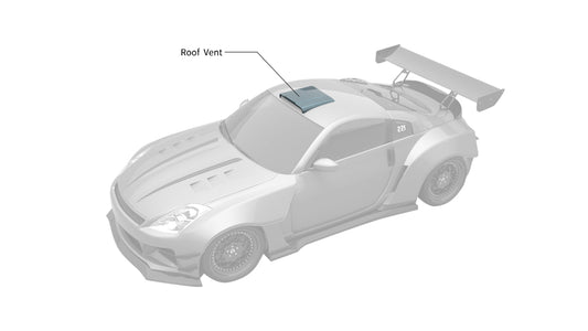 Nissan 350Z Nismo Performance Anniversary Grand Touring Base Fairlady Z Z33 2003 2004 2005 2006 2007 2008 2009 with Aftermarket Parts - Roof Vent Carbon Fiber / FRP from SPECTER PLUS