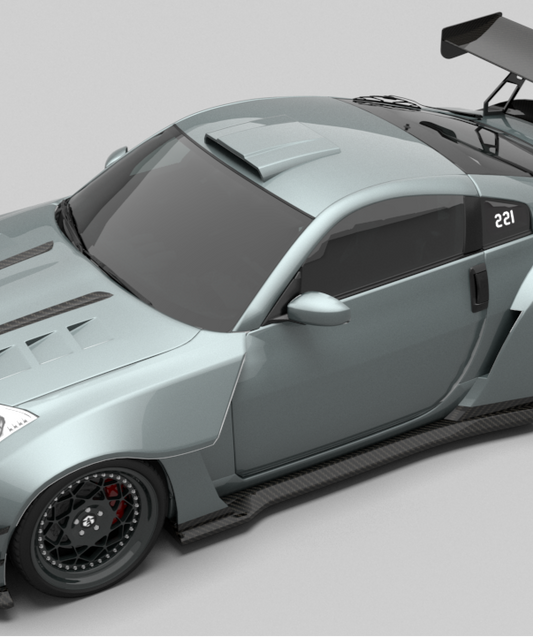 Nissan 350Z Nismo Performance Anniversary Grand Touring Base Fairlady Z Z33 2003 2004 2005 2006 2007 2008 2009 with Aftermarket Parts - Roof Vent Carbon Fiber / FRP from SPECTER PLUS