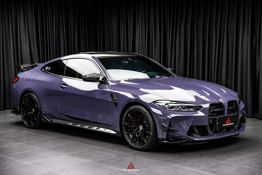 BMW M3 G80 G81 2021 2022 2023 2024 & M4 G82 G83 2021 2022 2023 2024 with Aftermarket Parts - AE Style Side Skirts Carbon Fiber from ArmorExtend