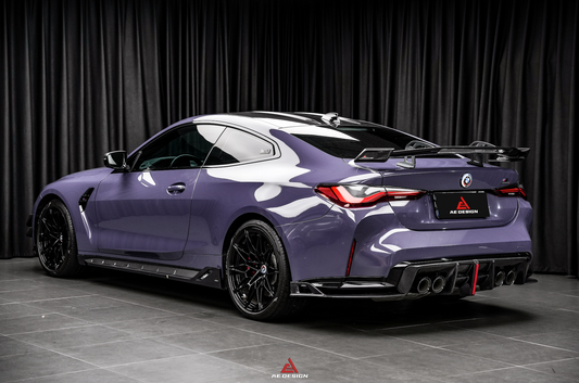 BMW M3 G80 G81 2021 2022 2023 2024 & M4 G82 G83 2021 2022 2023 2024 with Aftermarket Parts - AE V2 Style Rear Diffuser & Canards Carbon Fiber from ArmorExtend