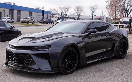 Chevrolet Camaro 6th Gen ZL1 Z/28 2SS 1SS 3LT 2LT 1LT 2LS 1LS 2015 2016 2017 2018 2019 2020 2021 2022 2023 2024 with Aftermarket Parts - Widebody Fender Flares Carbon Fiber/FRP from SPECTER PLUS