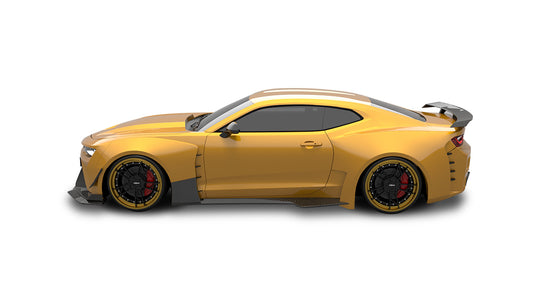 Chevrolet Camaro 6th Gen ZL1 Z/28 2SS 1SS 3LT 2LT 1LT 2LS 1LS 2015 2016 2017 2018 2019 2020 2021 2022 2023 2024 with Aftermarket Parts - Side Skirts Carbon Fiber/FRP from SPECTER PLUS