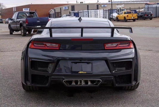 Chevrolet Camaro 6th Gen ZL1 Z/28 2SS 1SS 3LT 2LT 1LT 2LS 1LS 2015 2016 2017 2018 2019 2020 2021 2022 2023 2024 with Aftermarket Parts - Rear Bumper Carbon Fiber/FRP from SPECTER PLUS